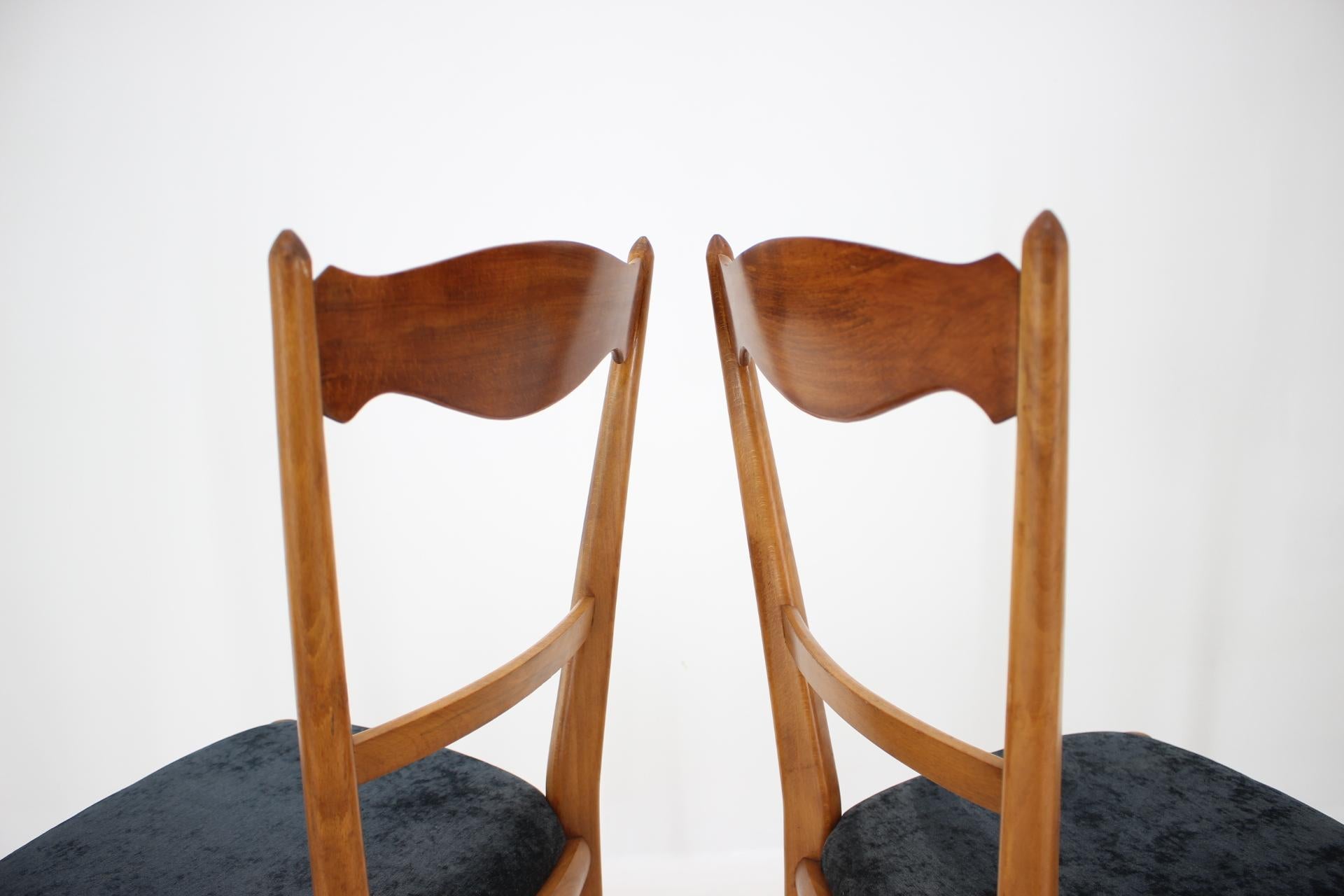 Set of Four Italian Beech Dining Chairs, 1960s For Sale 2
