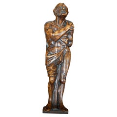 Set of Four Italian Carved Wood Caryatid Figures