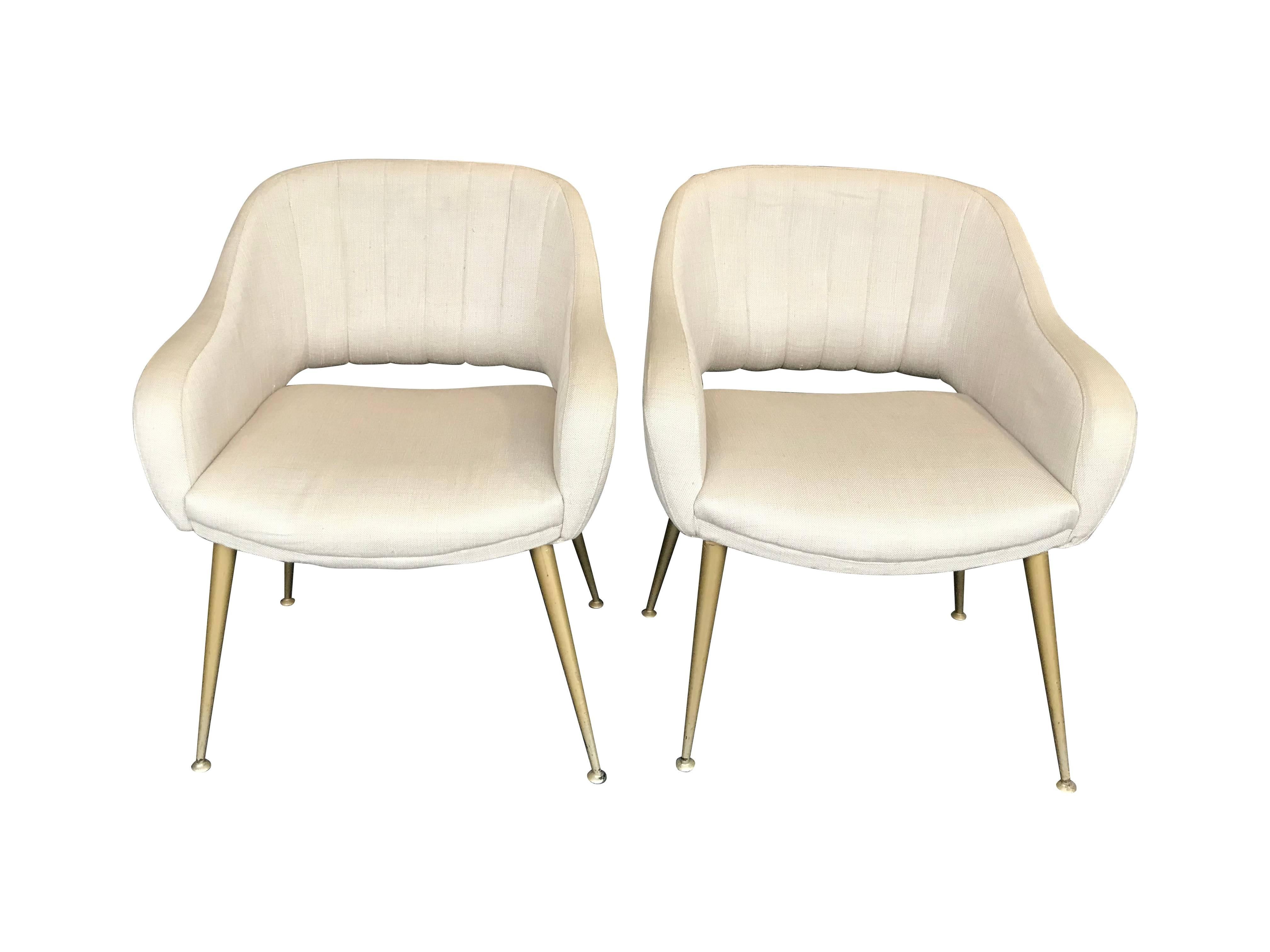 Mid-Century Modern A pair if Italian cocktail chairs