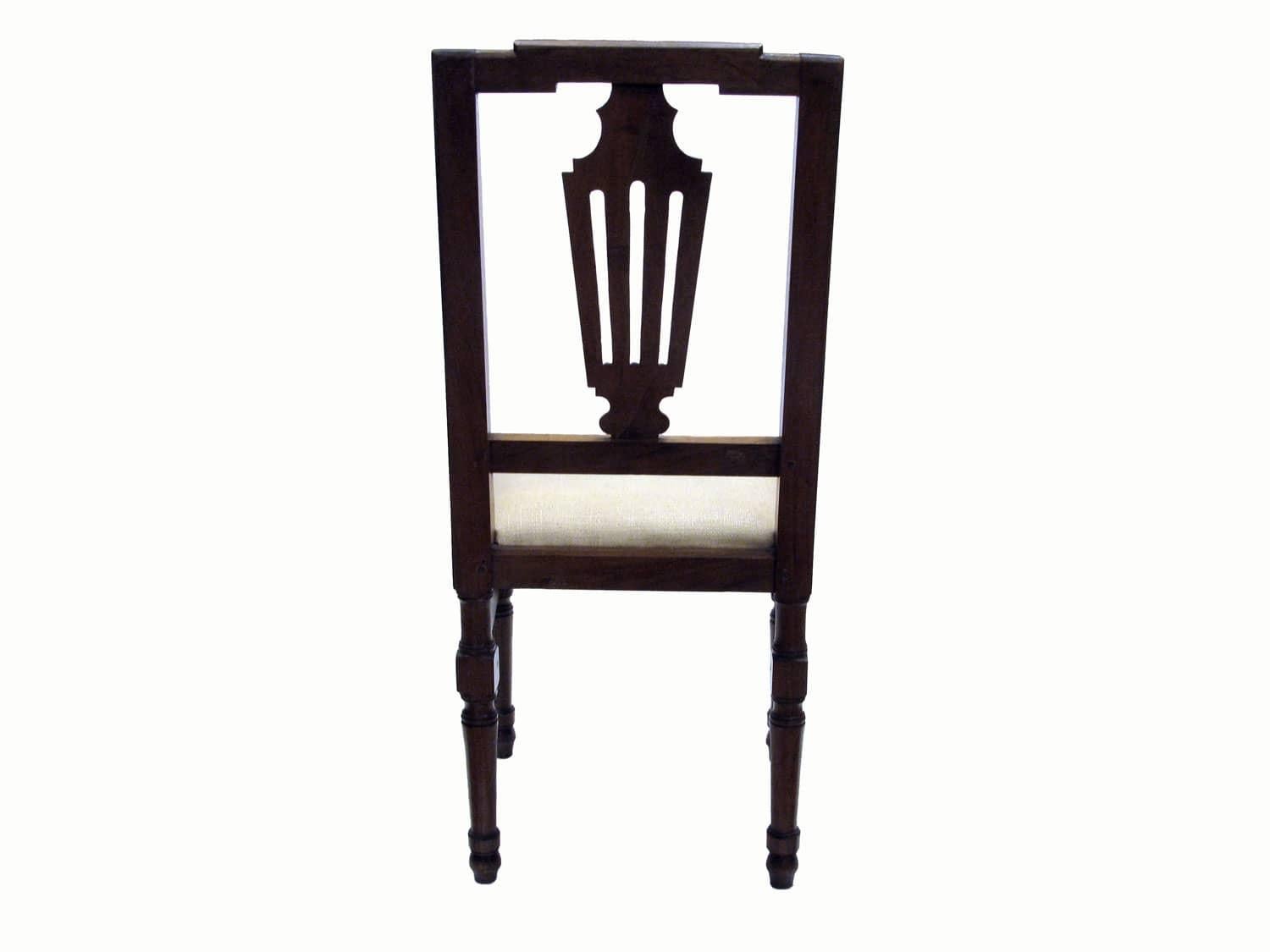 Set of Four Italian Chairs Late 19th Century Piedmontese Solid Walnut Chairs  For Sale 2