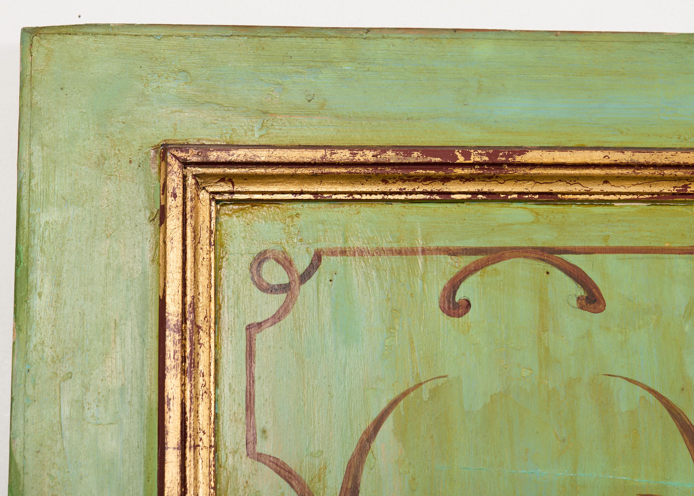 Conjunto de cuatro paneles de madera pintada de Chinoiserie italiana en venta 3