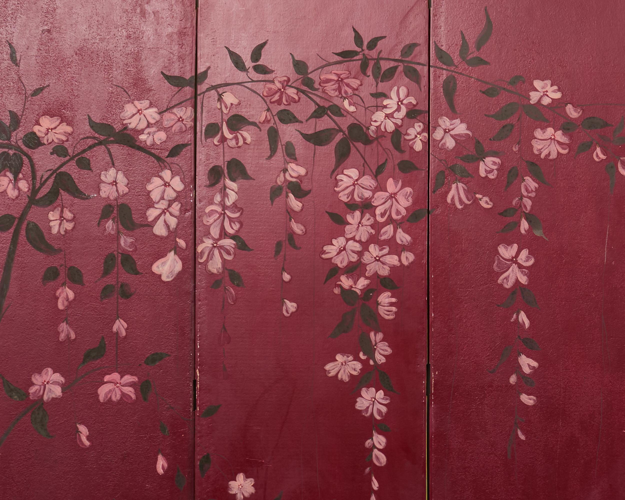 Conjunto de cuatro paneles de madera pintada de Chinoiserie italiana en venta 13