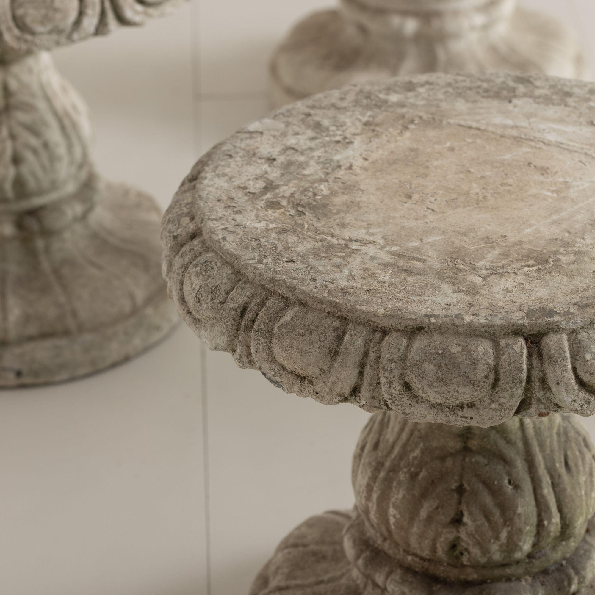 Set of Four Italian Concrete Garden Stools at 1stDibs