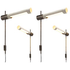 Set of Four Italian Desk Lights Attributed to O-Luce