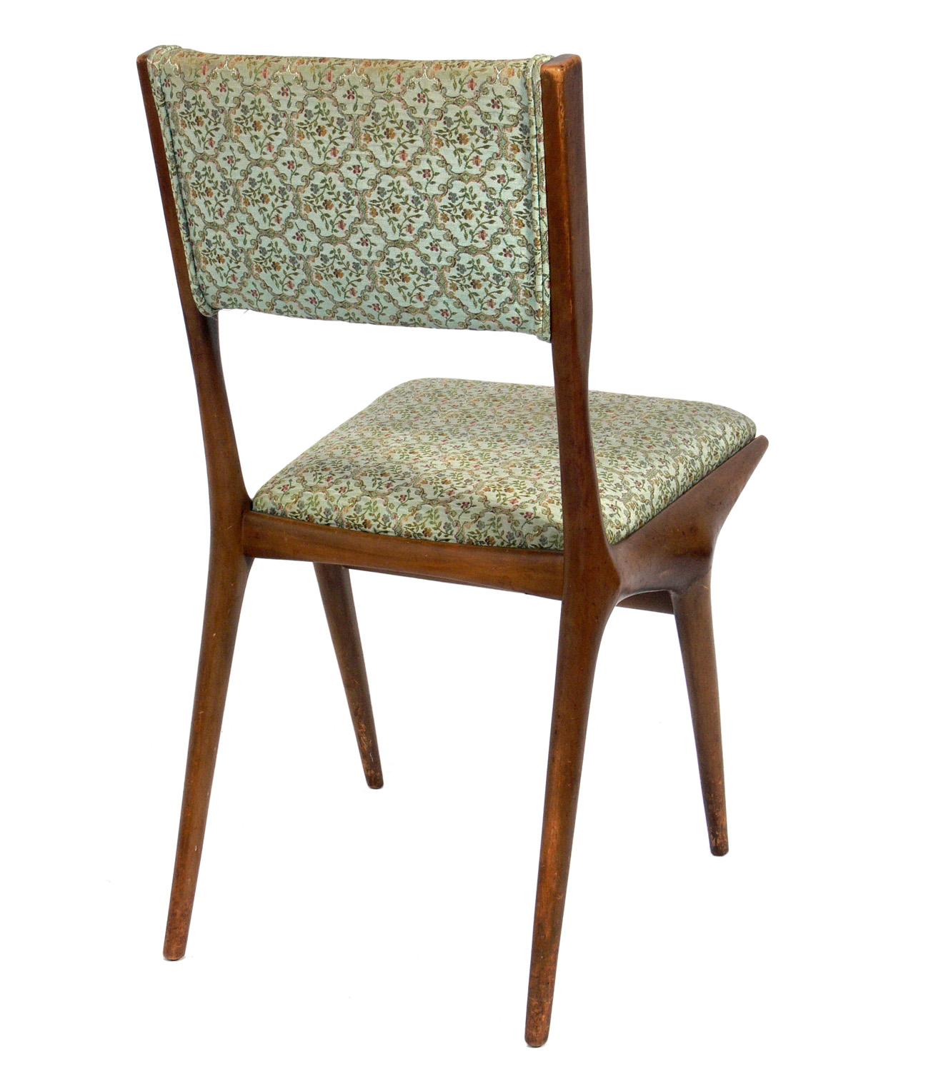 Mid-20th Century Set of Four Italian Dining Chairs by Carlo di Carli