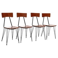 Retro Set of four Italian dining chairs