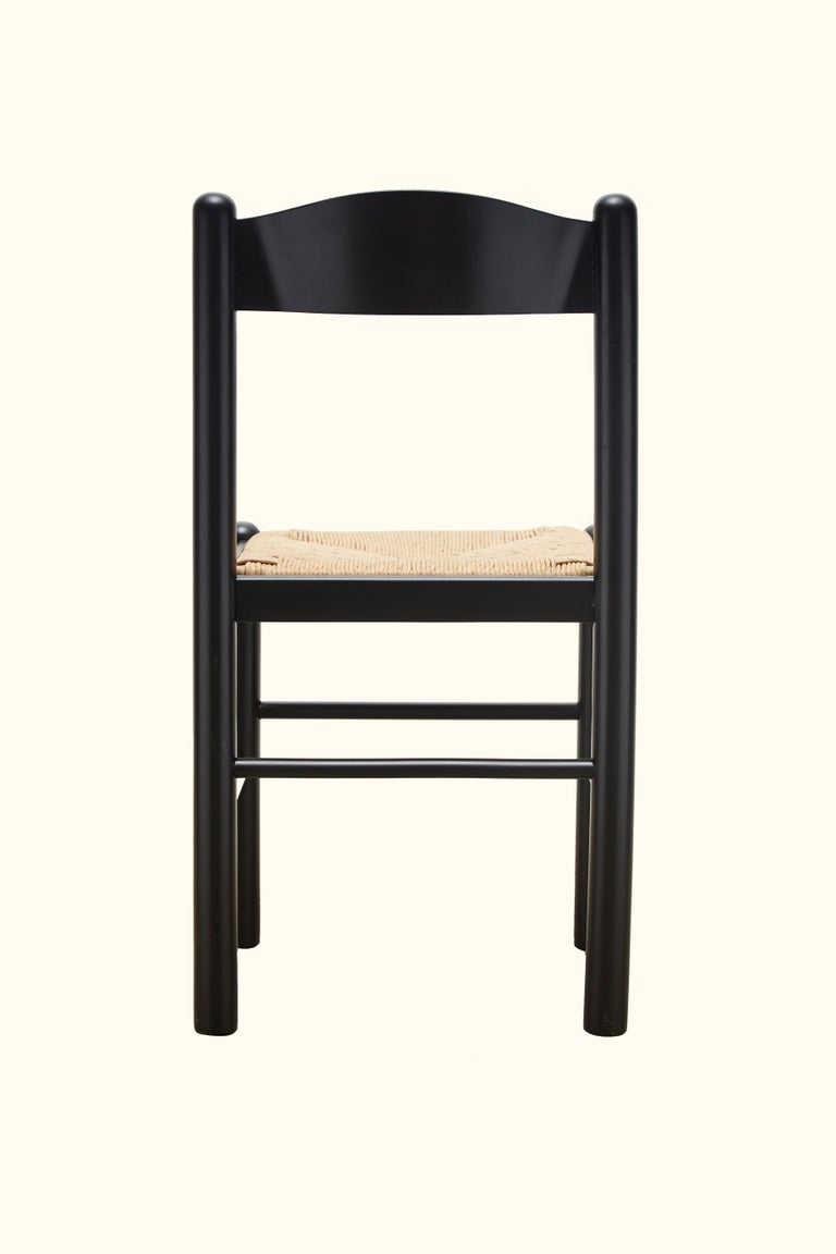 Set of Four Italian Dining Chairs with Rush Seat For Sale at 1stDibs ...