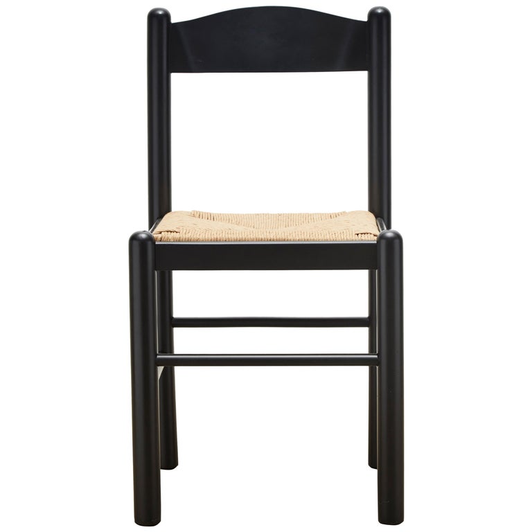 Set of Four Italian Dining Chairs with Rush Seat For Sale at 1stDibs ...