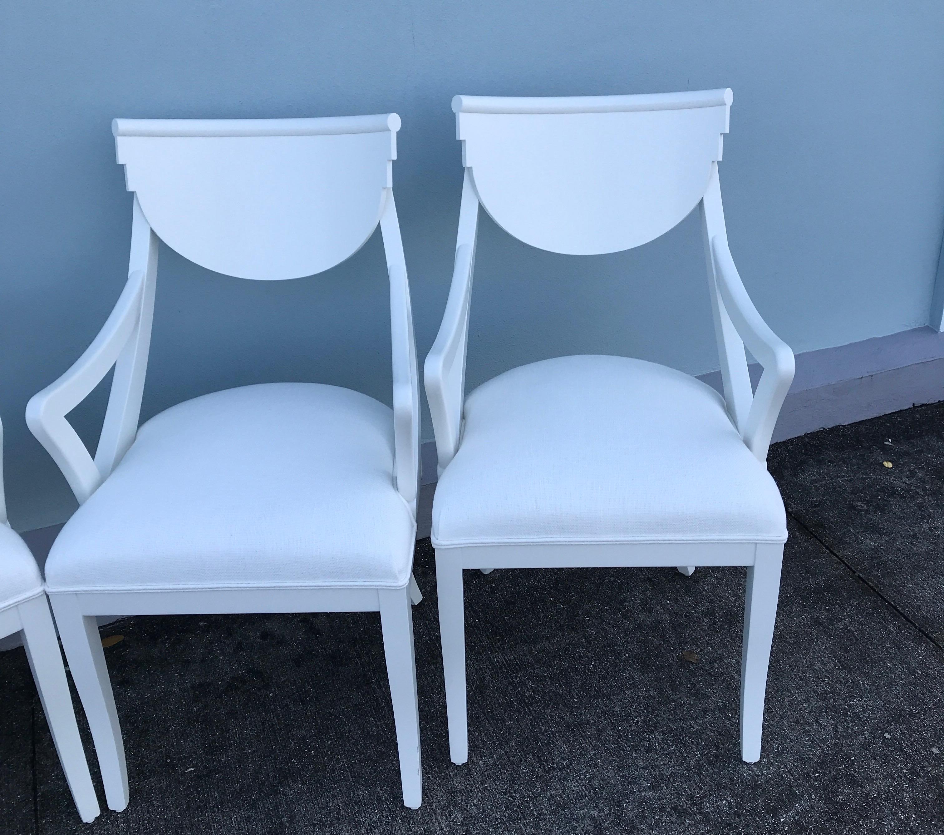 Set of Four Italian Klismos Armchairs In Good Condition For Sale In West Palm Beach, FL