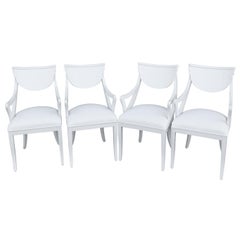 Set of Four Italian Klismos Armchairs