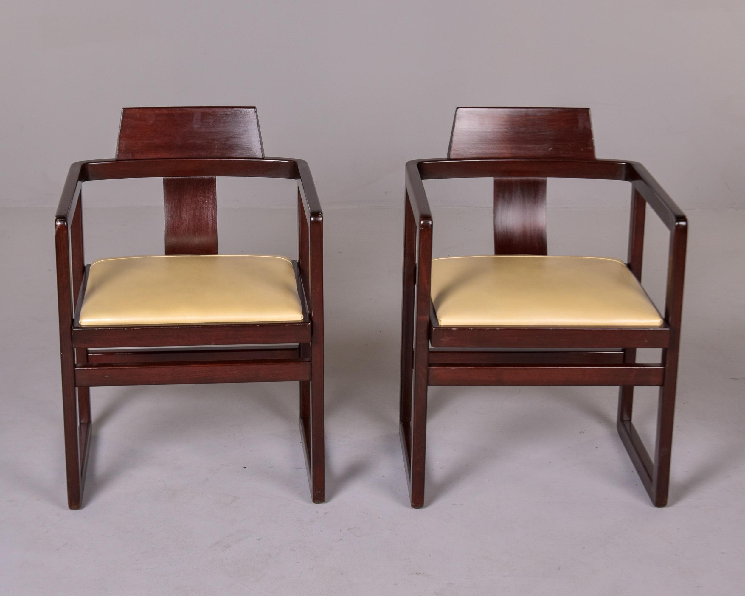Mid-Century moderno Set di quattro poltrone italiane di metà secolo in Asian Style in vendita