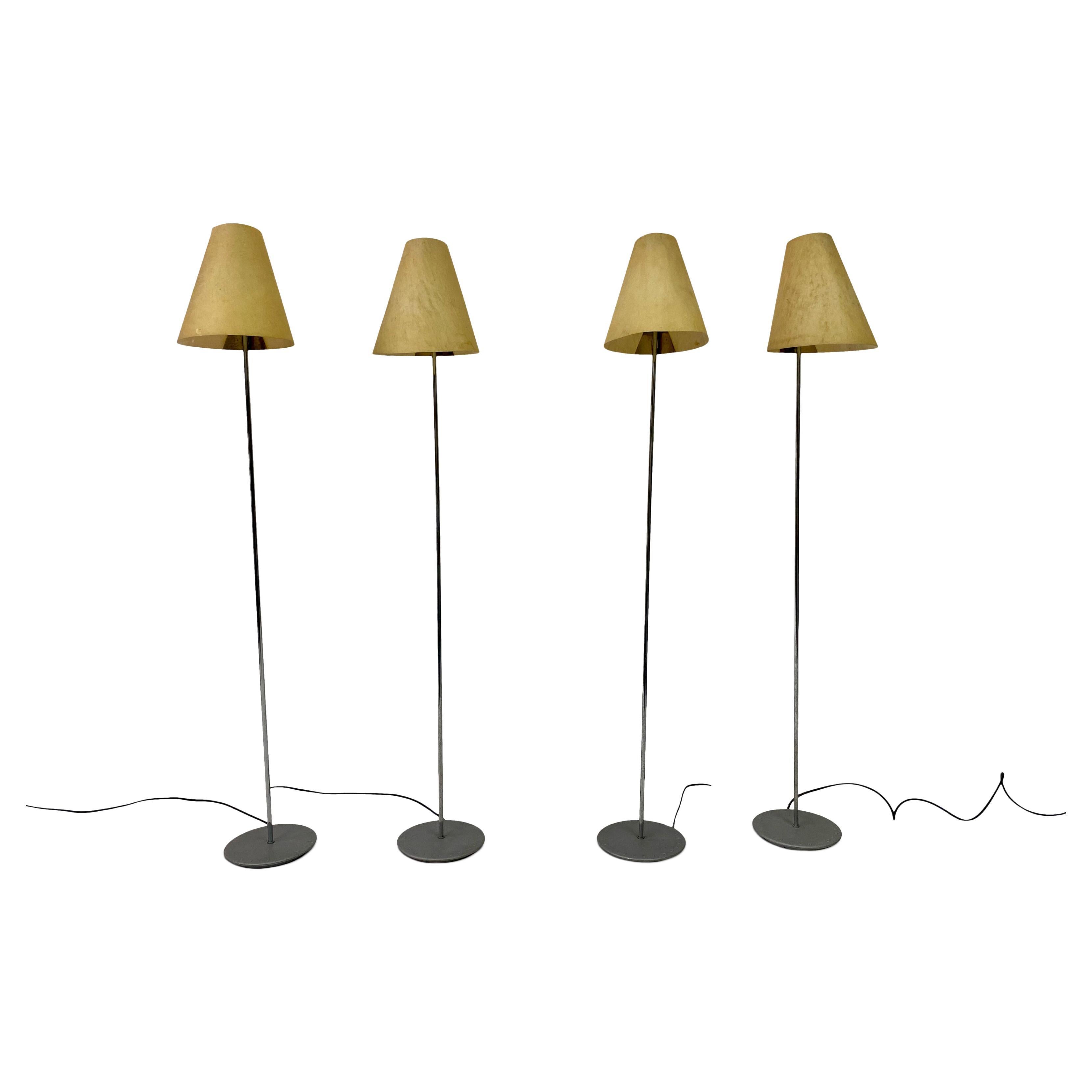 Set of Four Italian Mid Size Floor Lamps For Sale