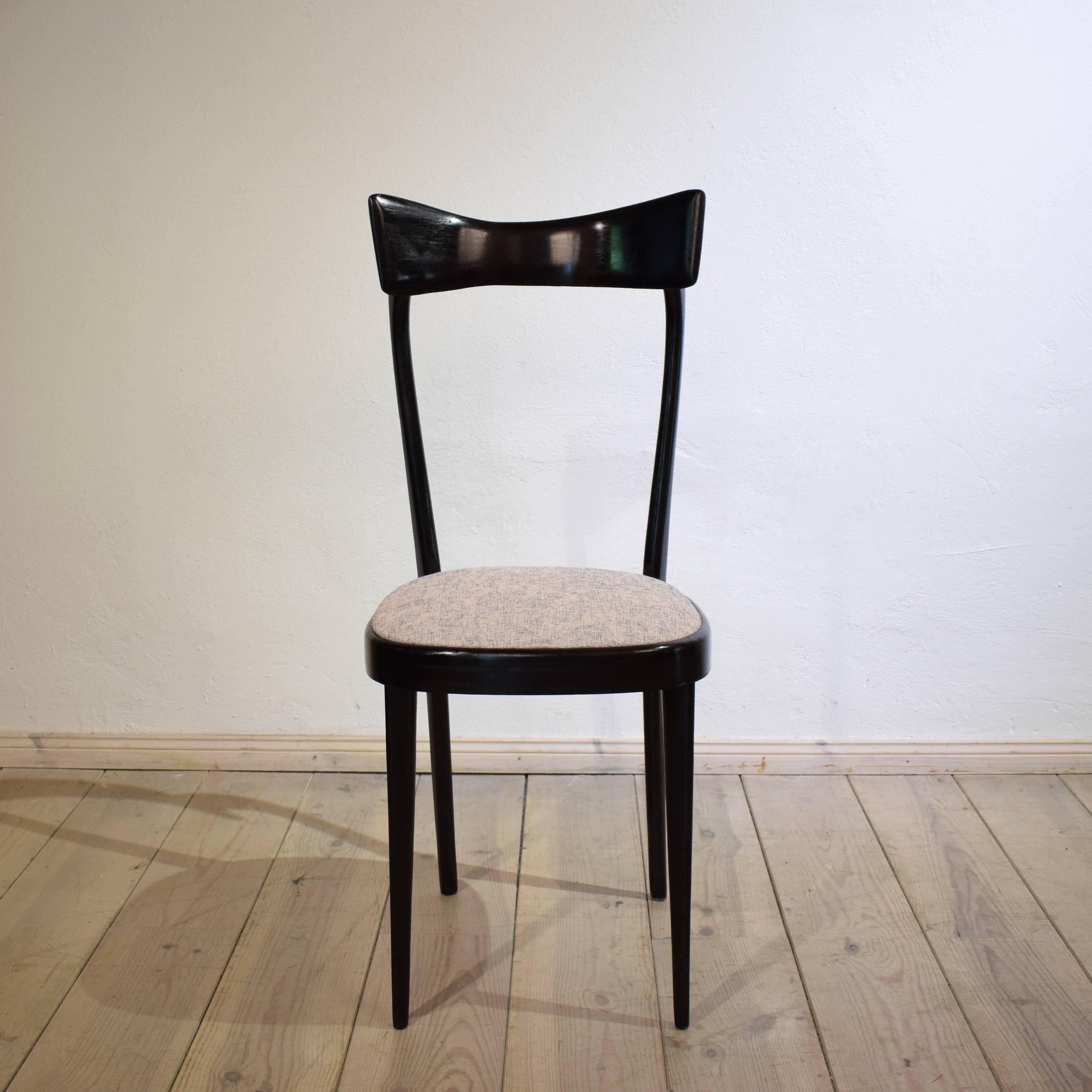 Set of Four Italian Midcentury Dining Chairs in the Manner of Ico Parisi, 1950 In Excellent Condition In Berlin, DE