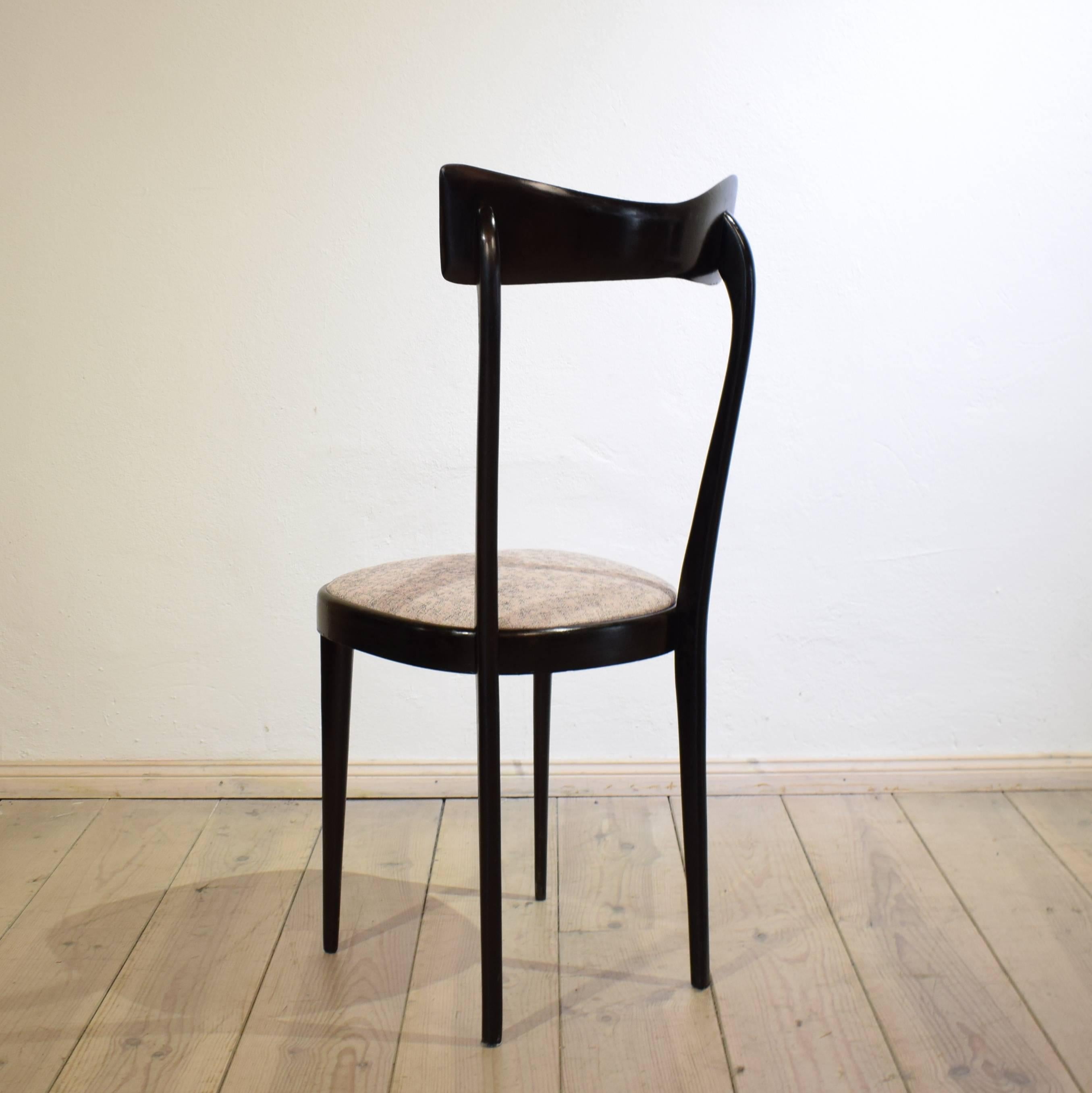 Set of Four Italian Midcentury Dining Chairs in the Manner of Ico Parisi, 1950 1