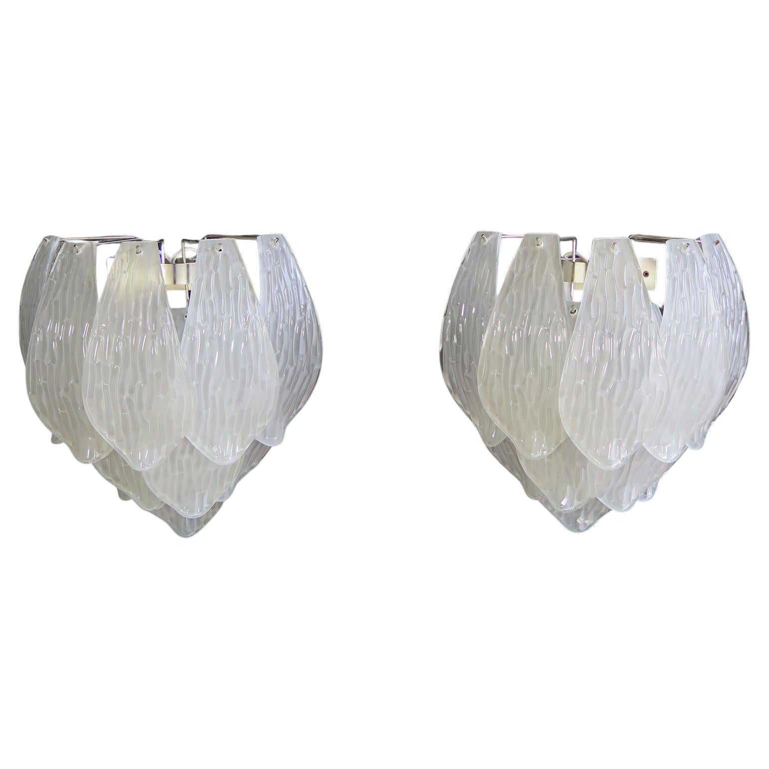Late 20th Century Set of Four Italian Murano Sconces For Sale