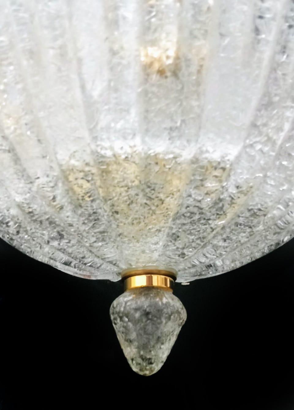 Metal Set of Four Italian Murano Sconces