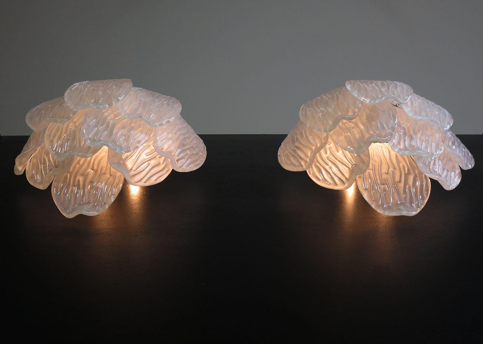 Set of Four Italian Murano Sconces For Sale 1