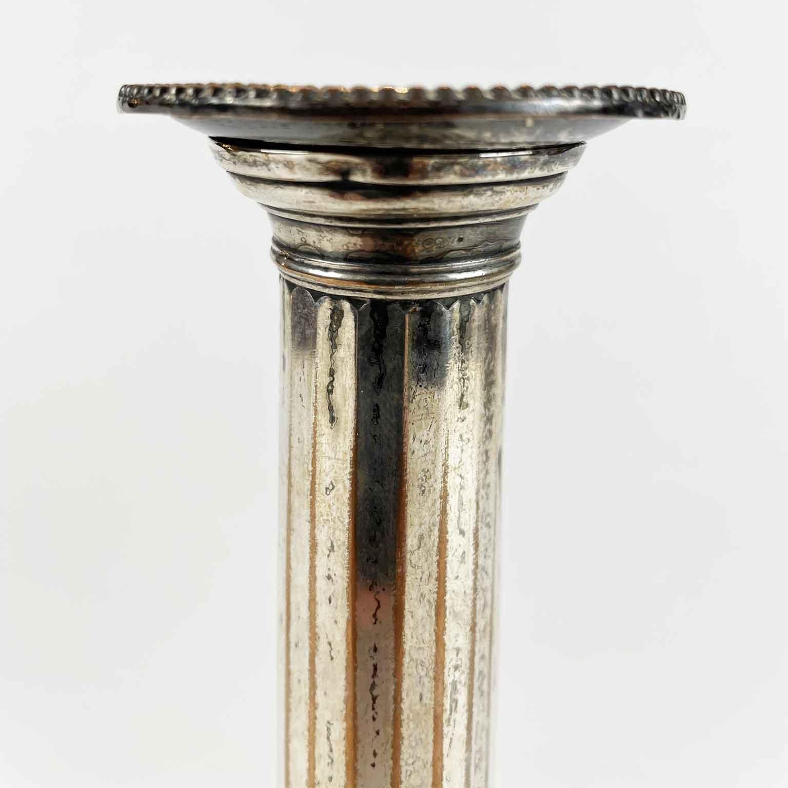 Set of Four Italian Neoclassical Style Candleholders 1900 circa For Sale 1