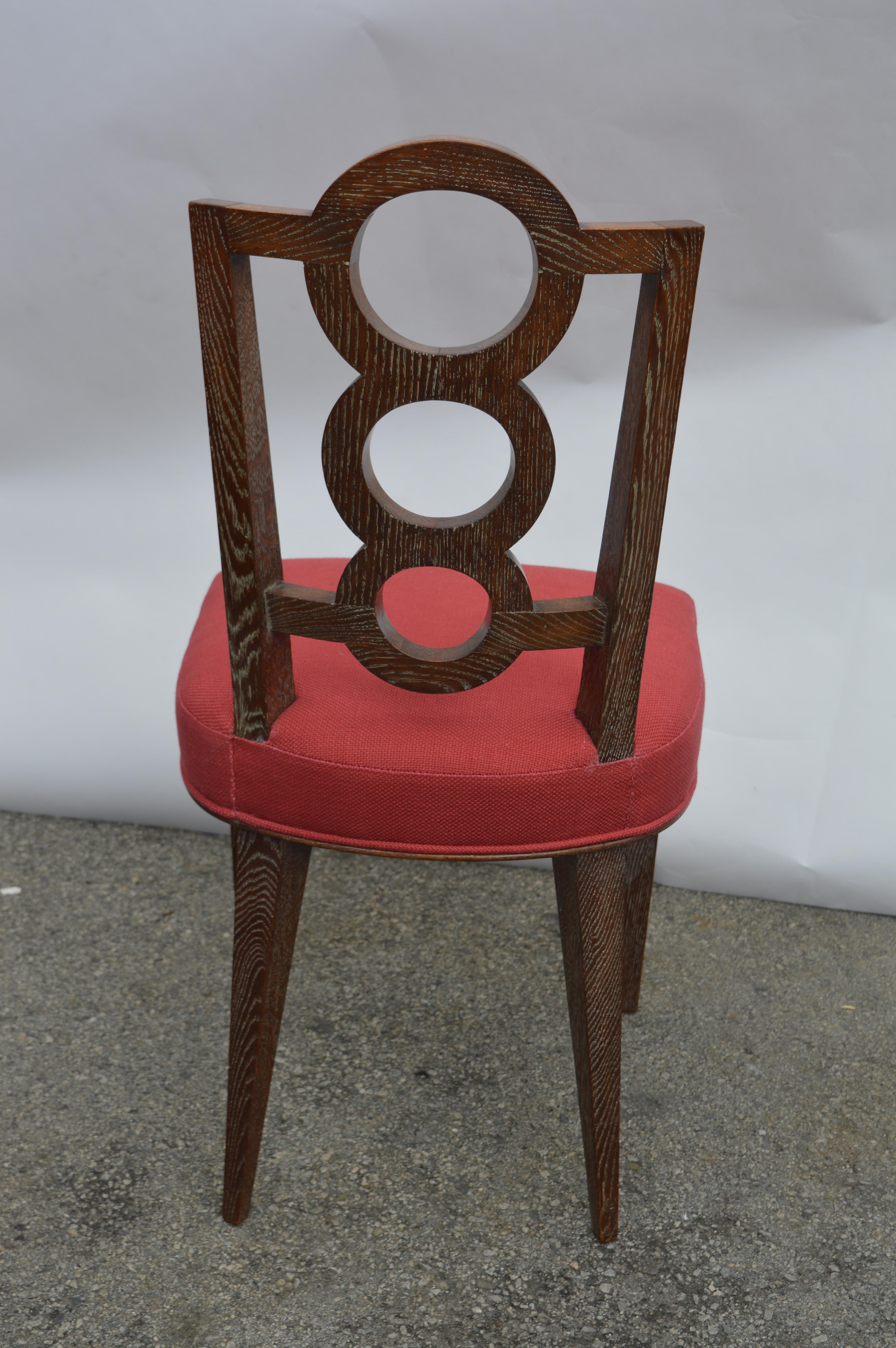Set of Four Italian Oak Chairs For Sale 3