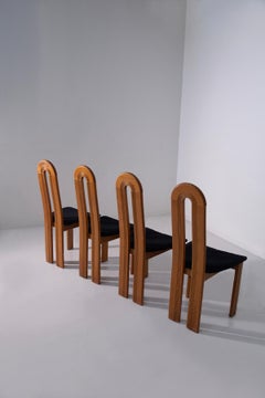 Set of four Italian post-modern chairs attributed to Mobilgirgi