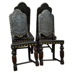 Set di quattro sedie rinascimentali italiane Italia, 1920-1930 circa