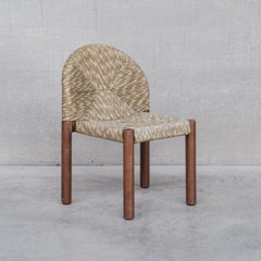 Set of Four Italian Rush Dining Chairs in the Manner of Alessandro Becchi