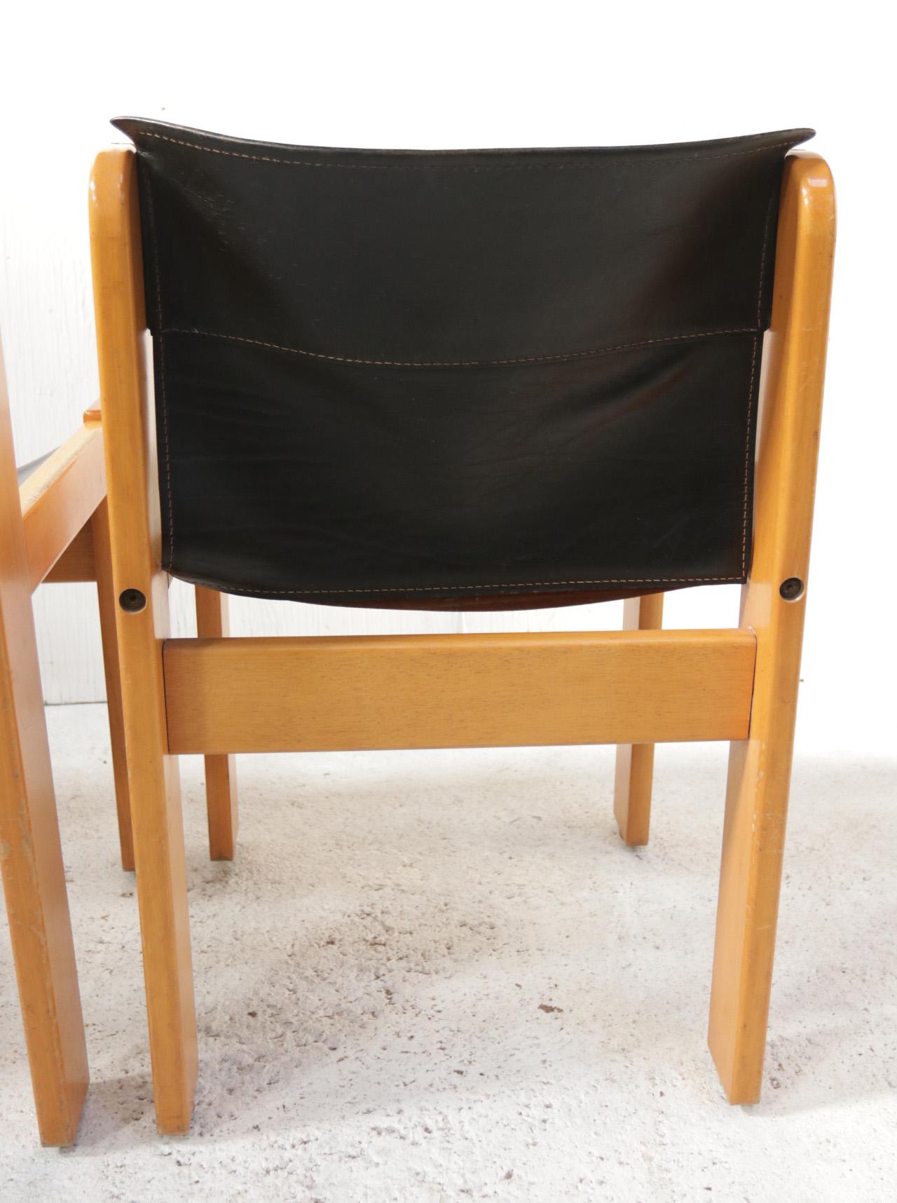 Italian Saddle Leather Chair by Ibisco, circa 1969, 1 piece 4