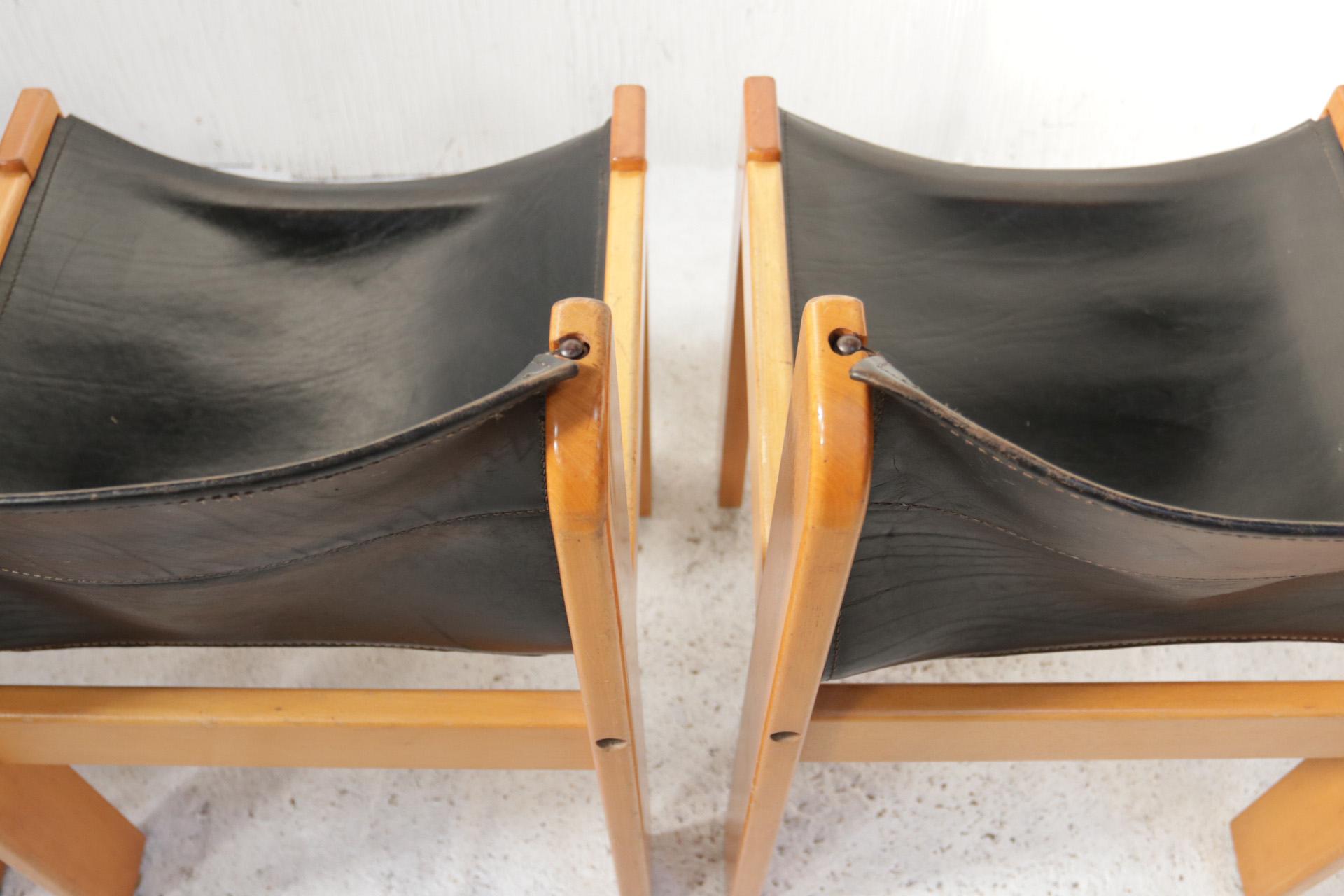 Italian Saddle Leather Chair by Ibisco, circa 1969, 1 piece 5
