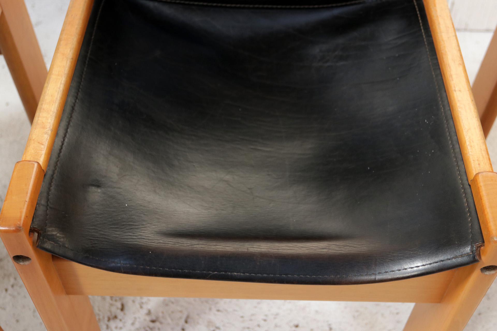 Mid-Century Modern Italian Saddle Leather Chair by Ibisco, circa 1969, 1 piece