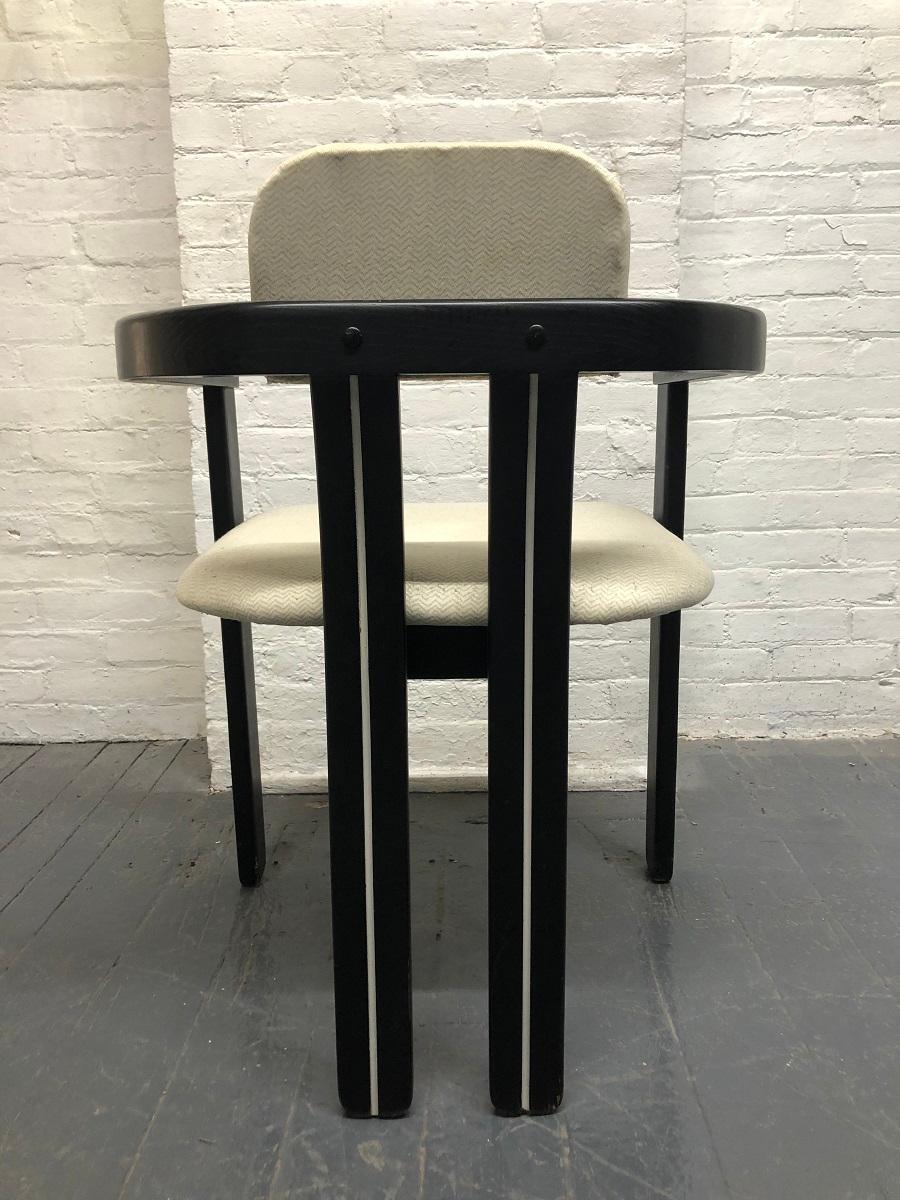 Lacquered Set of Four Italian Sculptural Dining Chairs