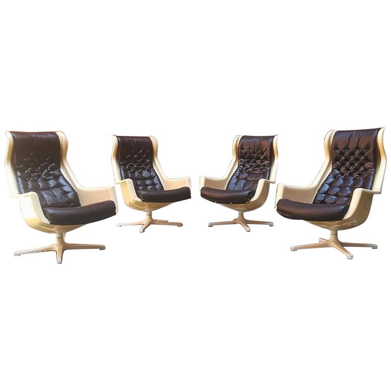 Swedes midcentury modern space age armchairs Galaxy Alf Svensonn for