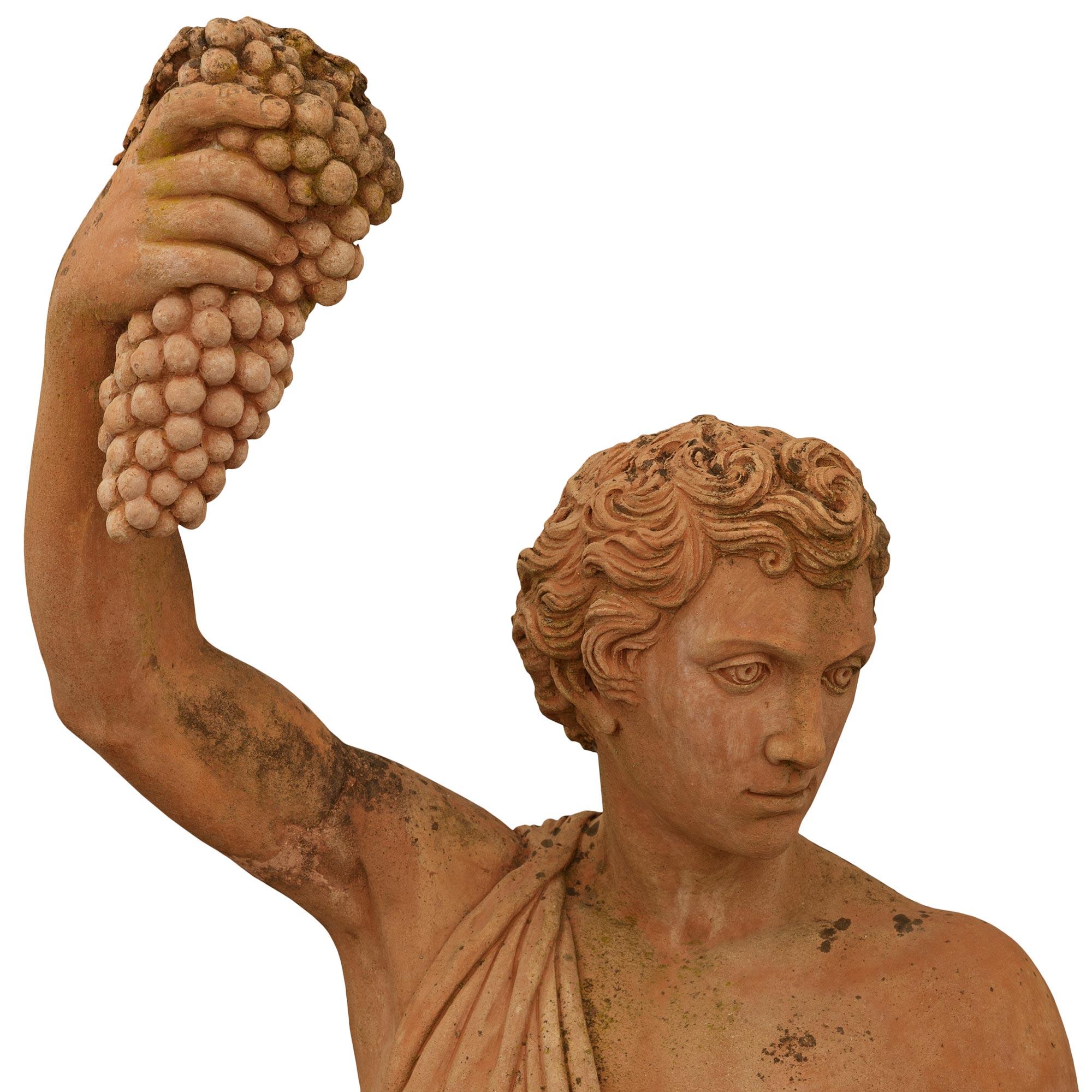 Set of four Italian Turn of the Century Terra Cotta statues of The Four Seasons For Sale 1