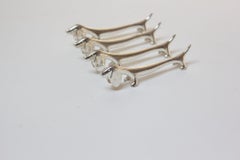 Set of Four Italian Vintage Silver-Plated Dachshund /Dog Knife Rests