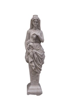 Set of Four Italian White Marble Sculptures – The Four Seasons – 1970s