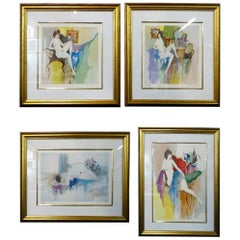 Set of Four Itzchak Tarkay Serigraphs of Nudes