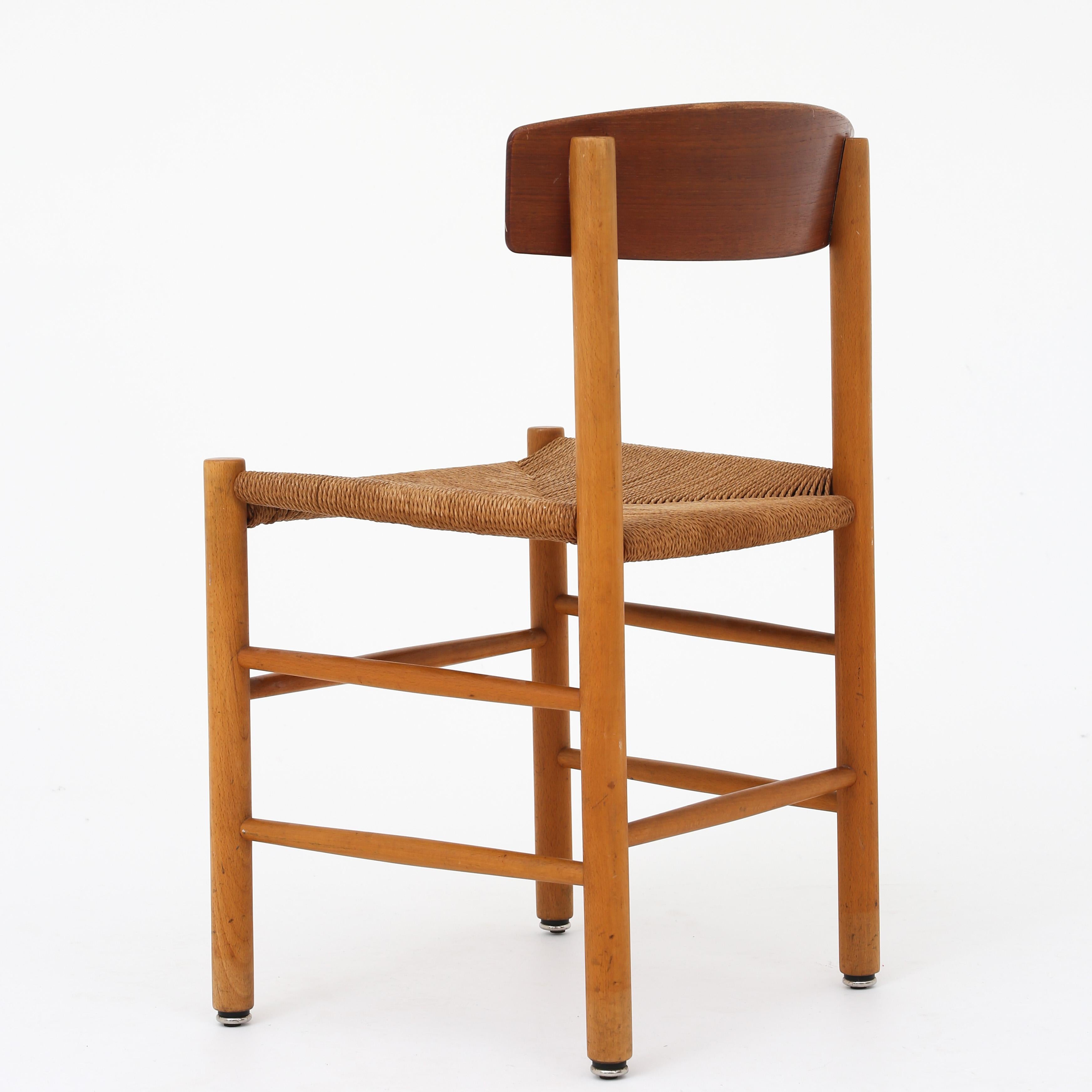 Scandinavian Modern Set of Four J39 Chair by Børge Mogensen