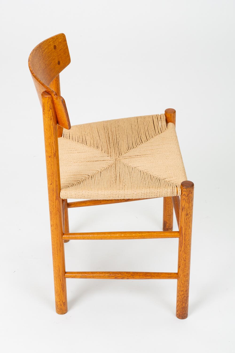 Set of Four J39 Oak Dining Chairs by Børge Mogensen for FDB Møbler 6