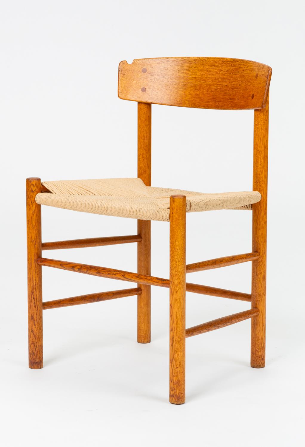 20th Century Set of Four J39 Oak Dining Chairs by Børge Mogensen for FDB Møbler