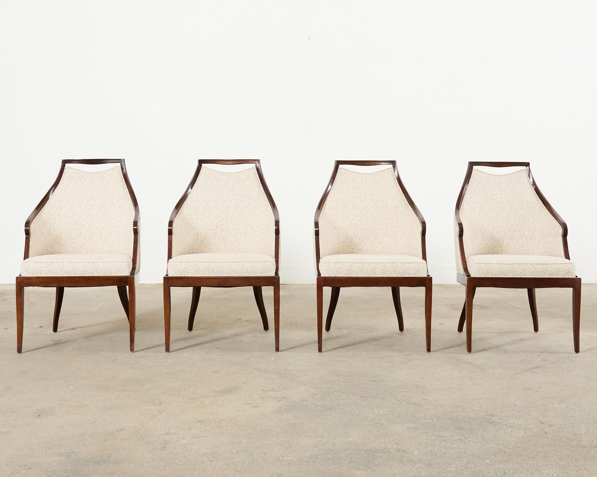 Napoleon III Set of Four Jacques Garcia for Baker Malmaison Dining Chairs