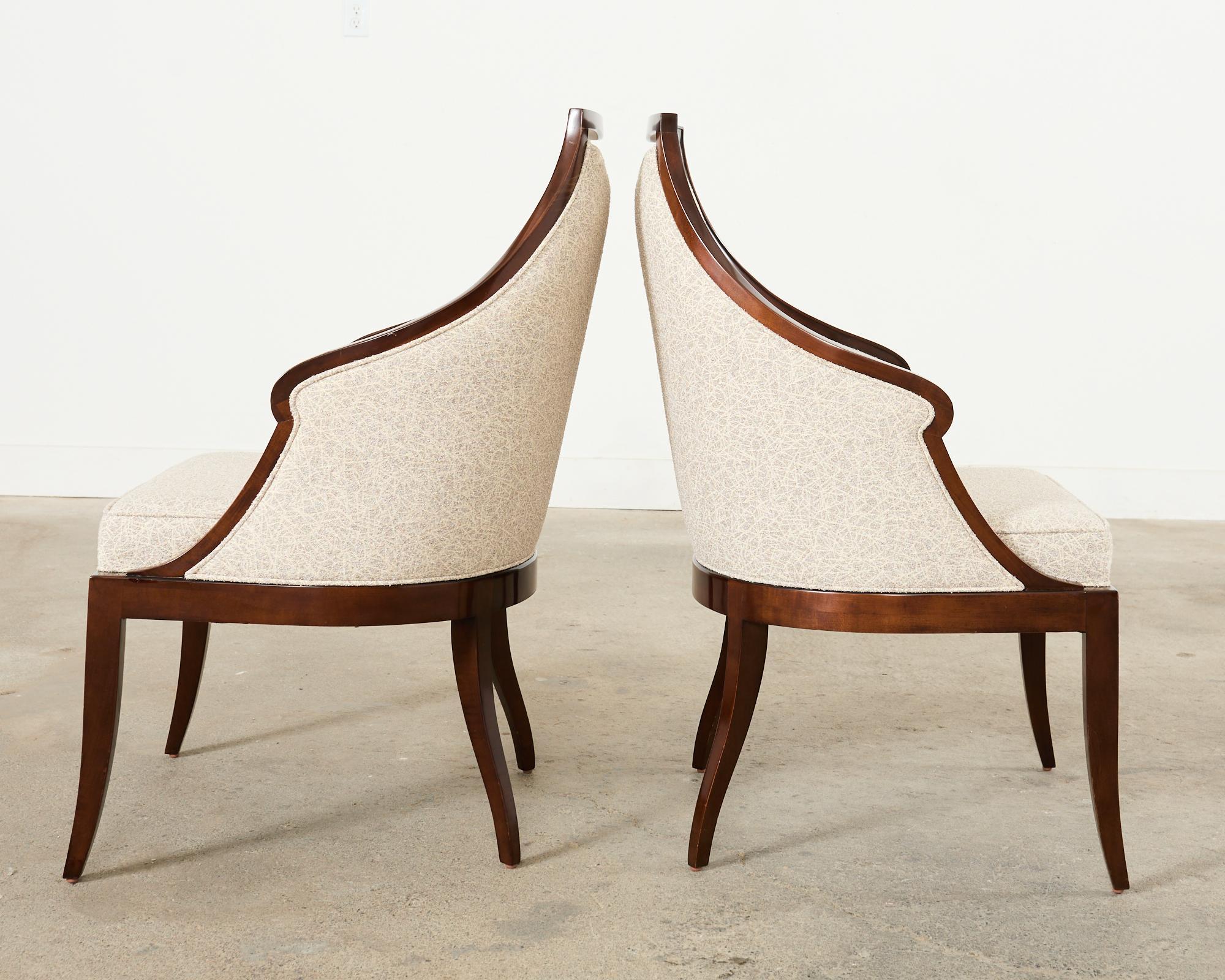 Fabric Set of Four Jacques Garcia for Baker Malmaison Dining Chairs