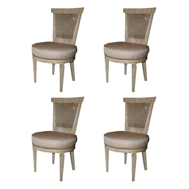 Set of Four Jansen Louis XVI Style Chairs