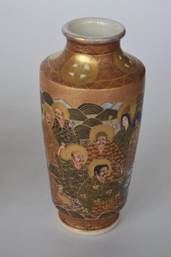 Set of Four Japanese Satsuma Earthenware Vases, Meiji–Taisho Period (1900-1920)