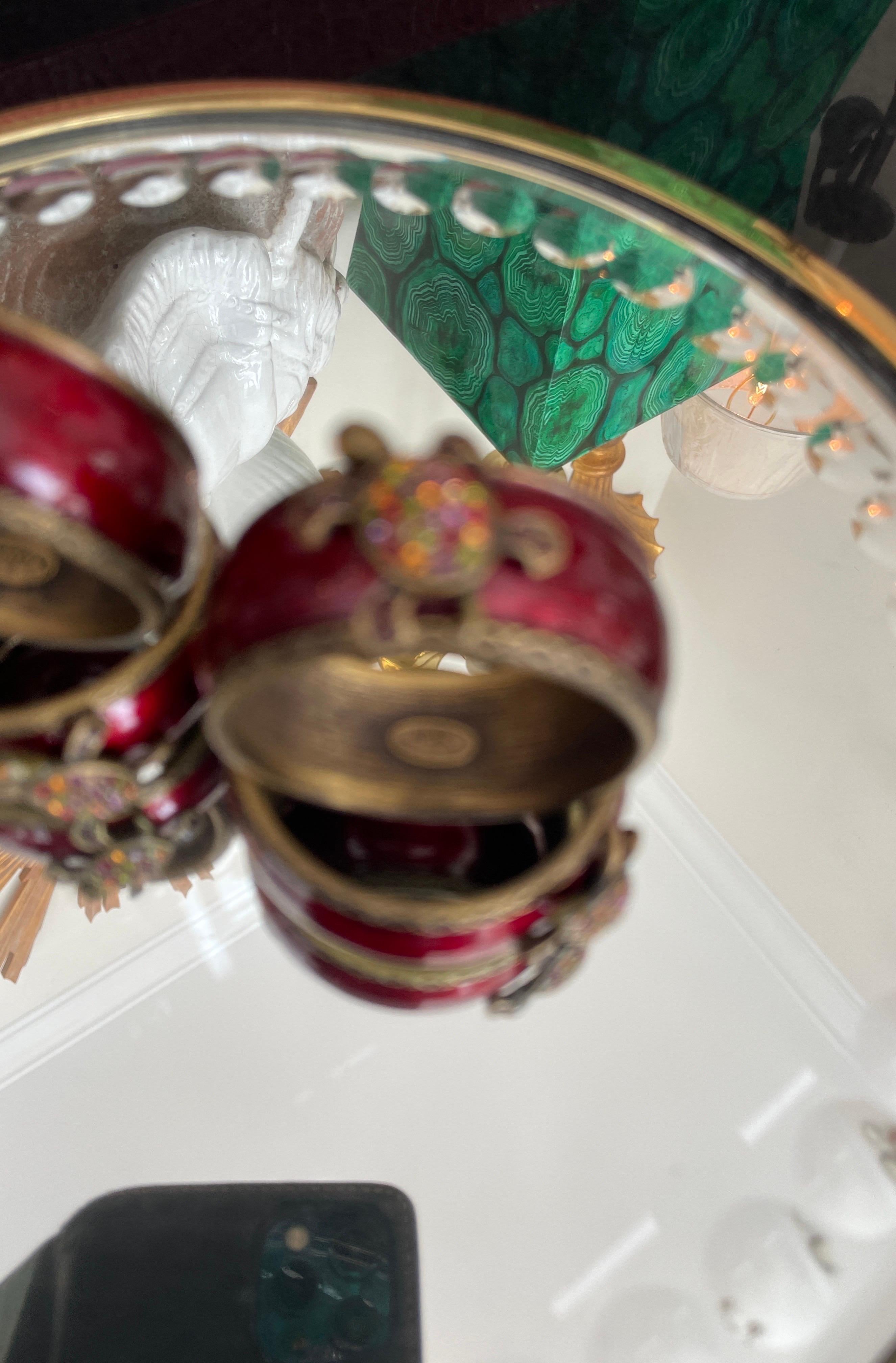 20th Century Set of Four Jay Strongwater Enamel Turtle Napkin Rings For Sale