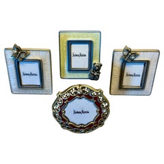 Set of Four Jay Strongwater for Neiman Marcus Jeweled Enamel Miniature Frames