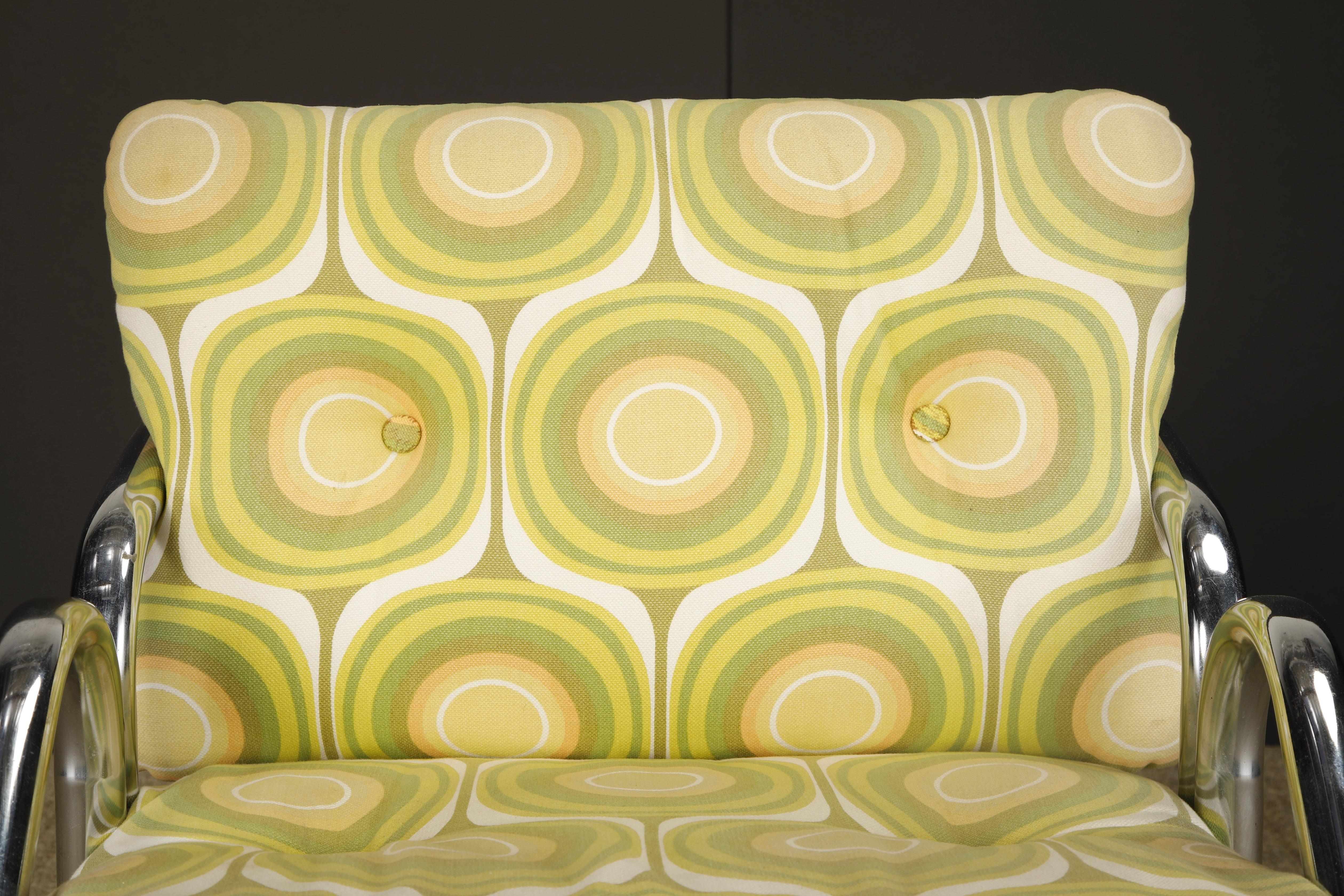 Vier verchromte Jerry Johnson 'Arcadia' Sling Chairs für Landes, 1970er Jahre im Angebot 3