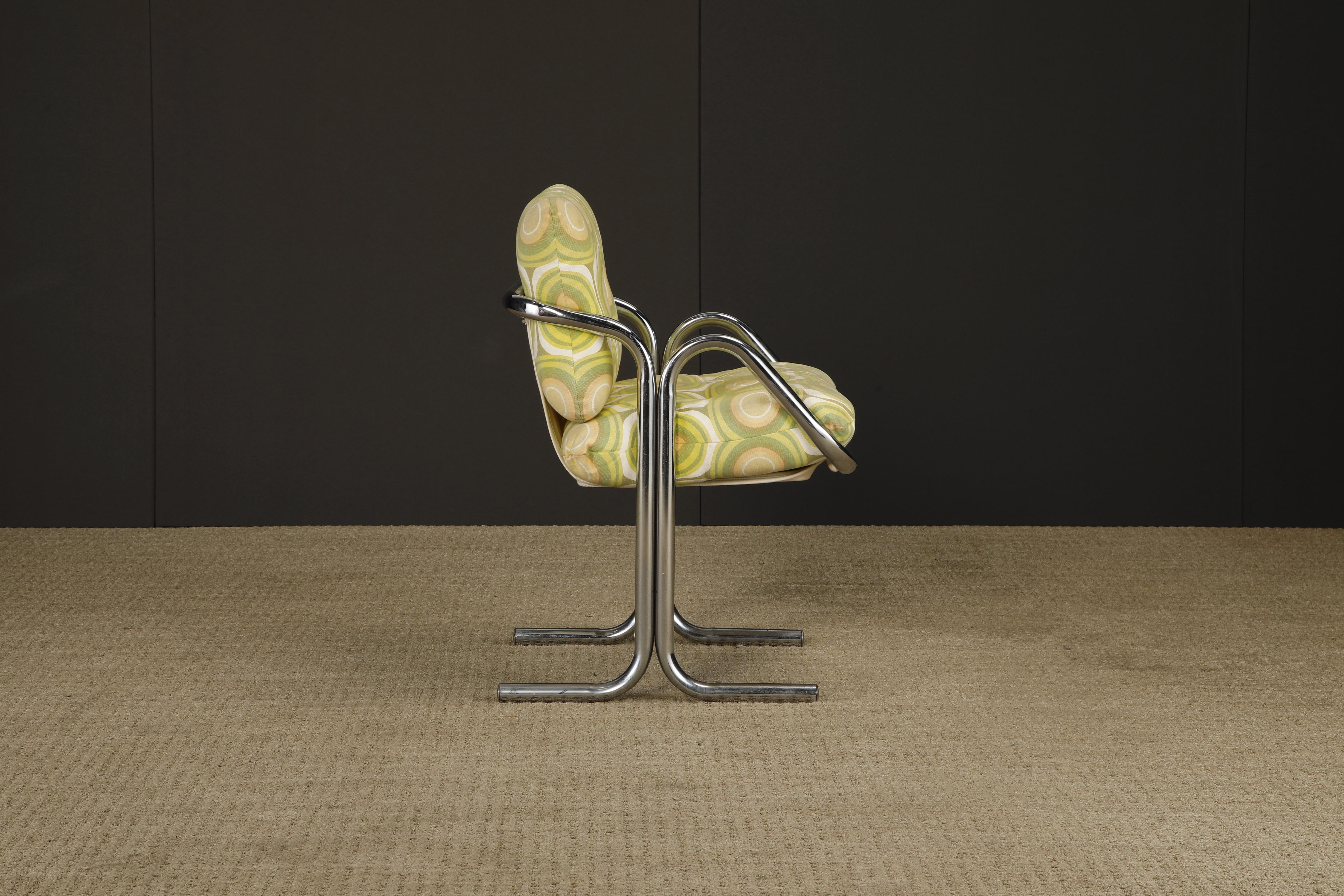 Vier verchromte Jerry Johnson 'Arcadia' Sling Chairs für Landes, 1970er Jahre im Angebot 9