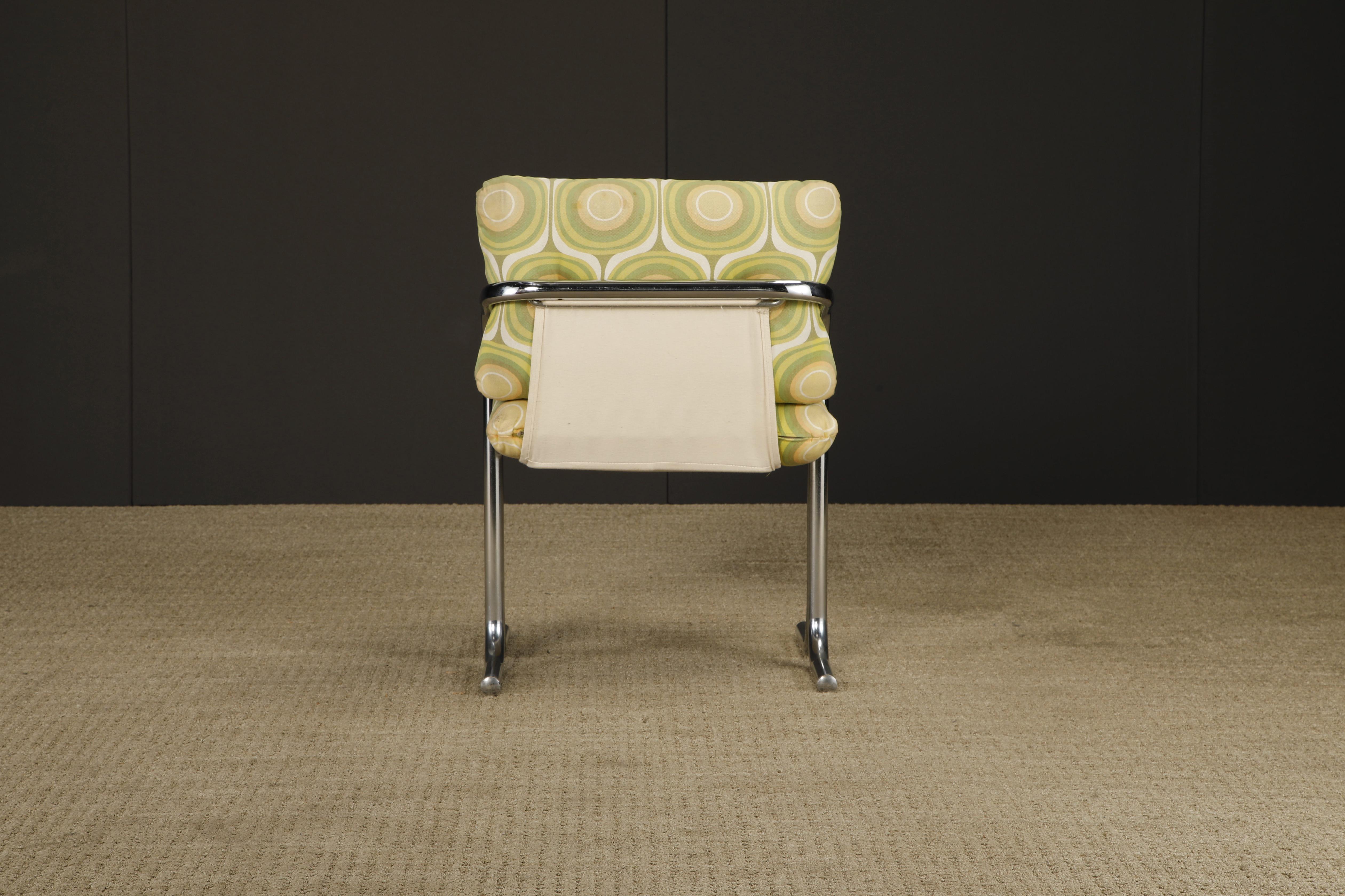 Vier verchromte Jerry Johnson 'Arcadia' Sling Chairs für Landes, 1970er Jahre im Angebot 12
