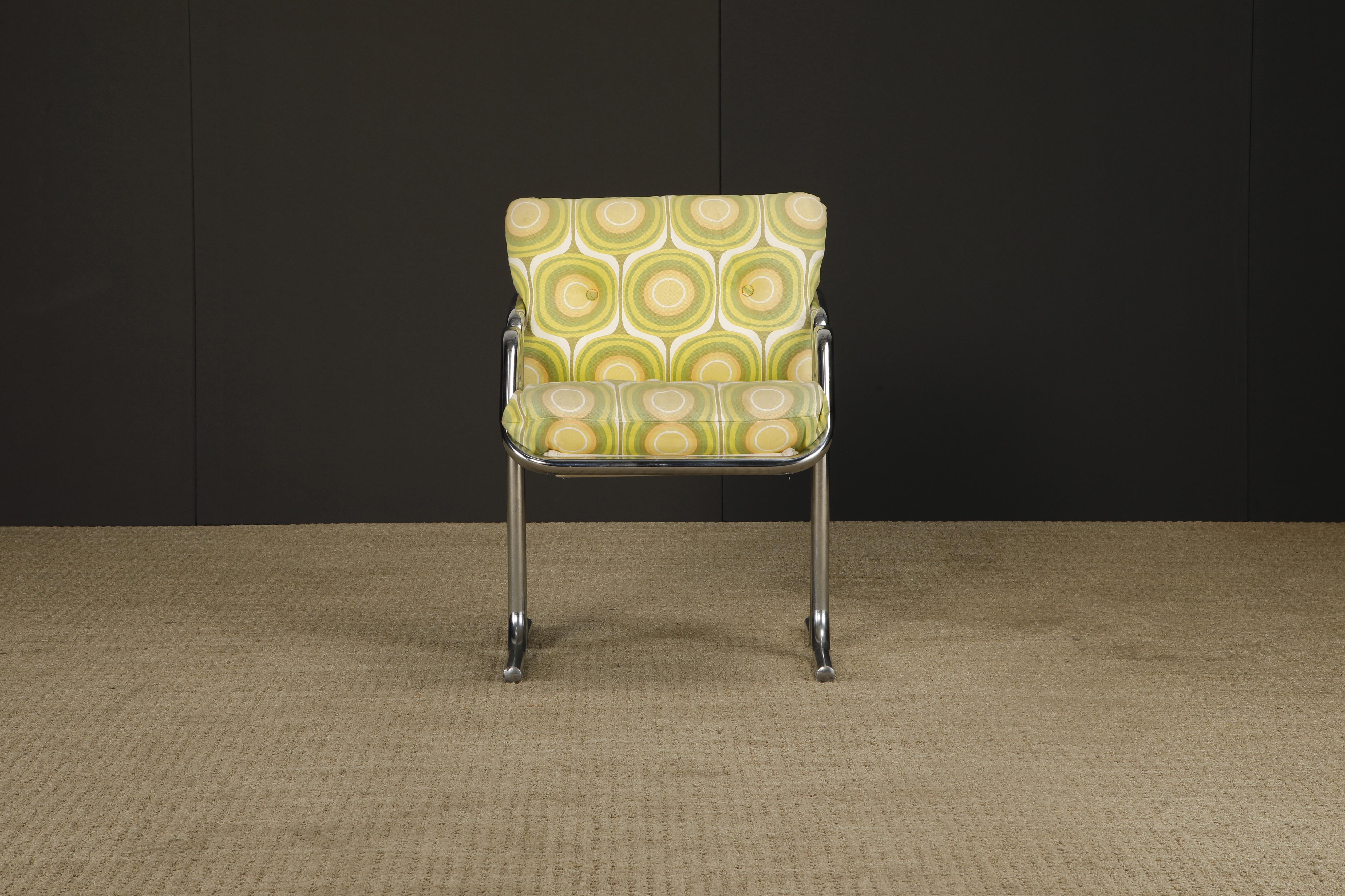 Vier verchromte Jerry Johnson 'Arcadia' Sling Chairs für Landes, 1970er Jahre im Angebot 2