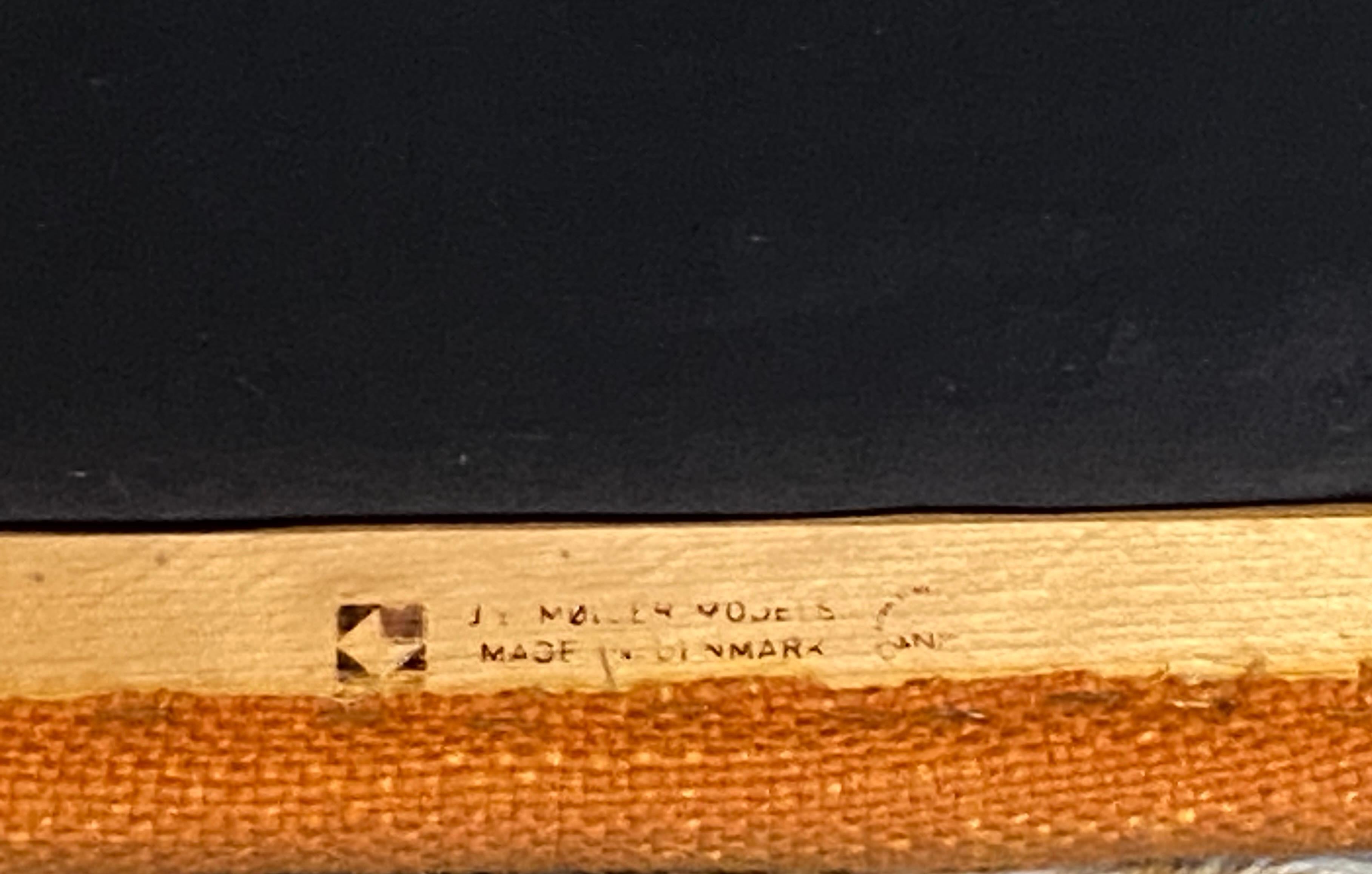 Set di quattro sedie da pranzo Niels Moller modello 71 con imbottitura originale in lana in vendita 8