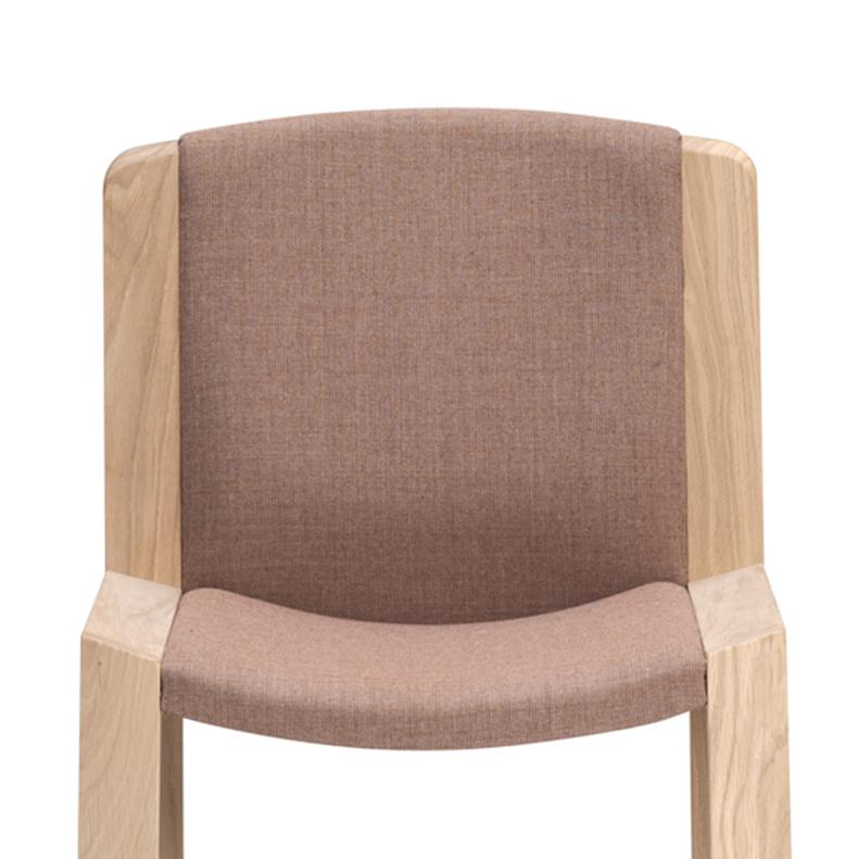 Set of Four Joe Colombo 'Chair 300' Wood and Kvadrat Fabric by Karakter For Sale 8